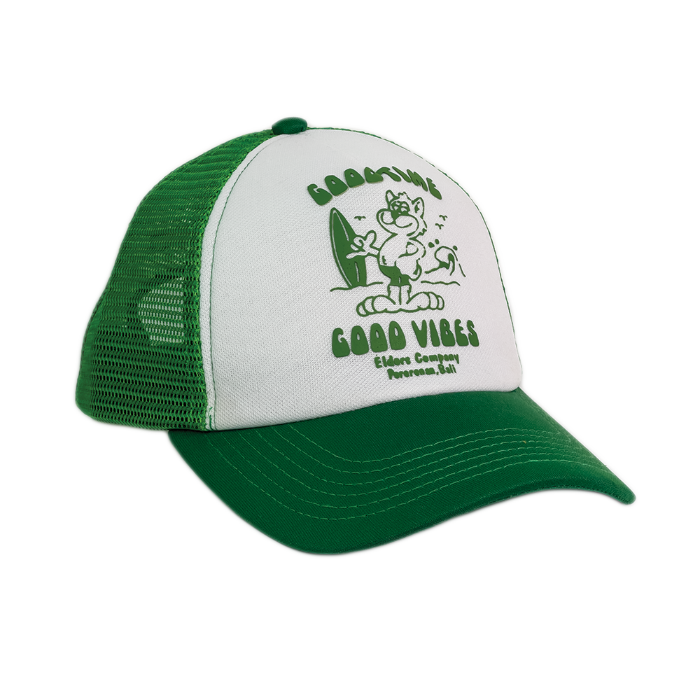 Trucker Hat - Good Vibes Green