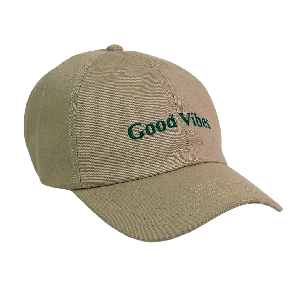 Dad Hat / Baseball Cap - Good Vibes Khaki