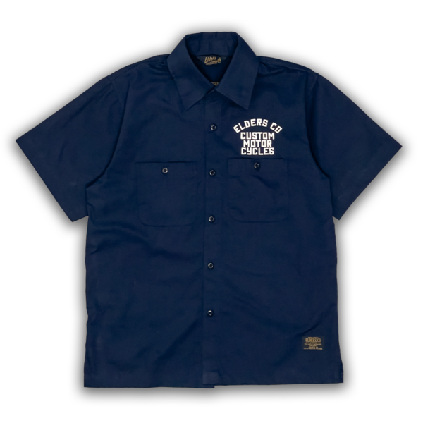 Work Shirt - Custom Motorcycle -Navy - Image 2