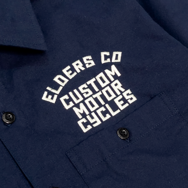 Work Shirt - Custom Motorcycle -Navy - Image 3